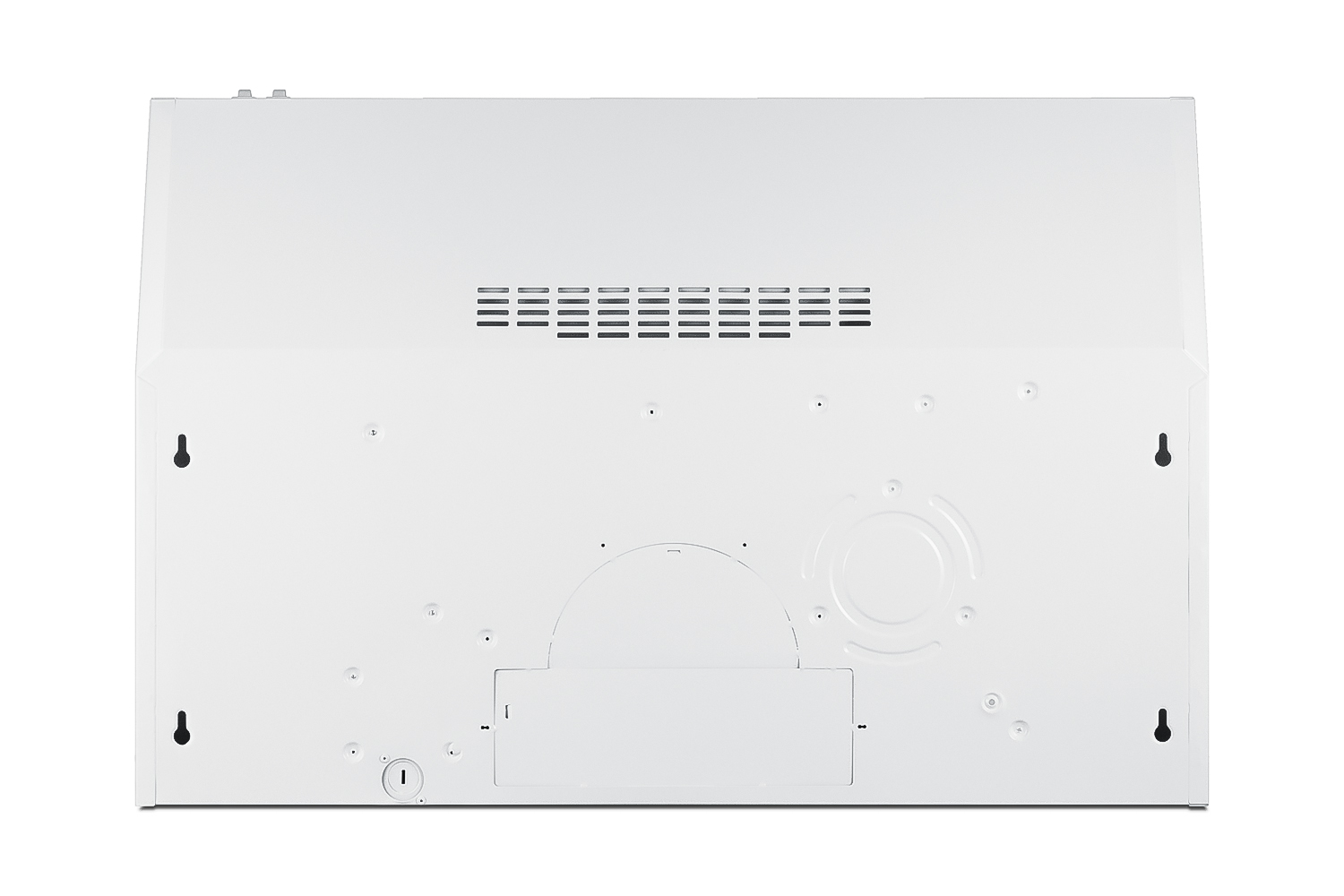 30 inch wide ADA compliant under cabinet convertible range hood for ducted or ductless use in white, made in North America with a remote wall switch
